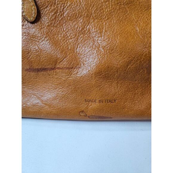 Vintage Pratesi Firenze Copper Leather Italian Crafted Crossbody Handbag - Picture 7 of 13